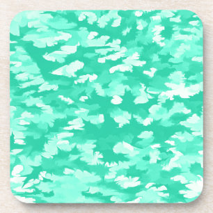 Aqua Camouflage Pattern Coaster