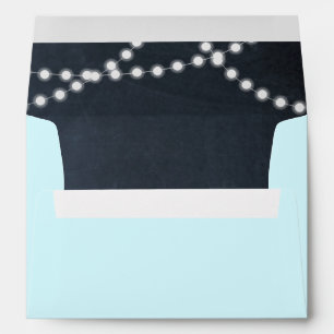 Aqua Chalkboard Lights Personalised Envelope