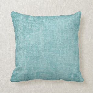 Aqua Chenille Look - Graphic Design Cushion