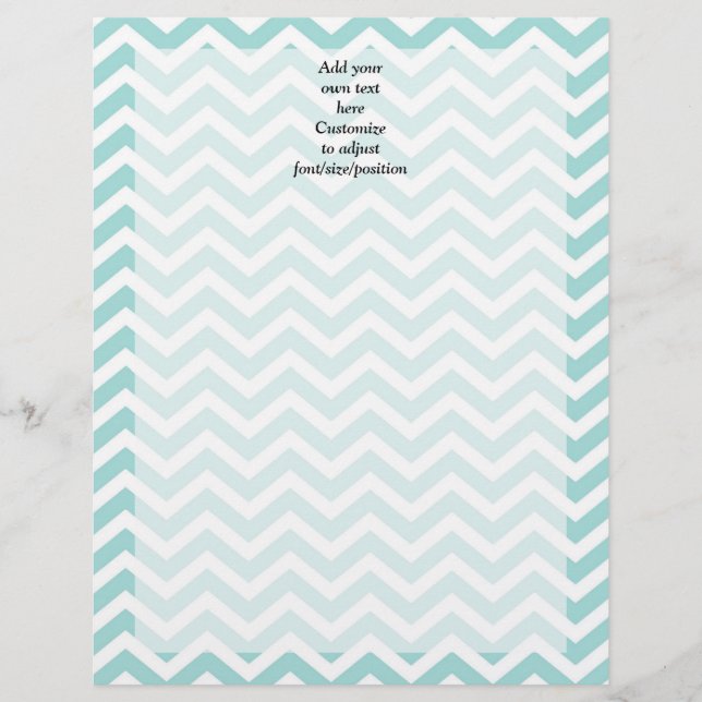 Aqua  chevron pattern (Front)