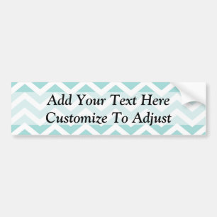 Aqua chevron pattern bumper sticker