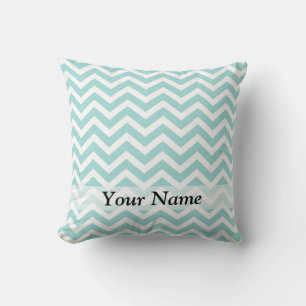 Aqua  chevron pattern cushion