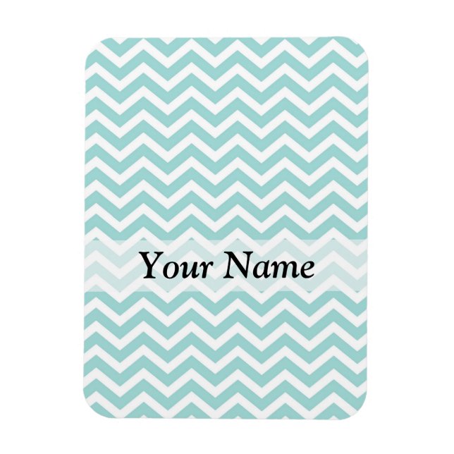 Aqua chevron pattern magnet (Vertical)