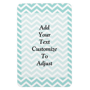 Aqua  chevron pattern magnet
