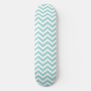 Aqua  chevron pattern skateboard