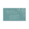 Aqua Corner Swirl Design - Personal Business Card