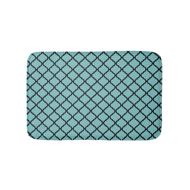 Aqua Country Chic Bath Decor Bath Mat (Front)