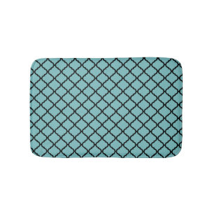 Aqua Country Chic Bath Decor Mat