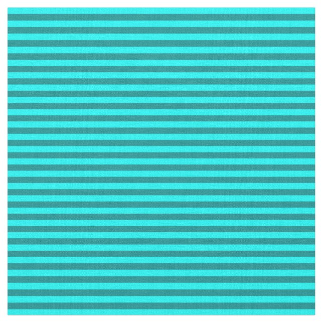 Aqua & Dark Cyan Coloured Lines Pattern Fabric (Close Up)