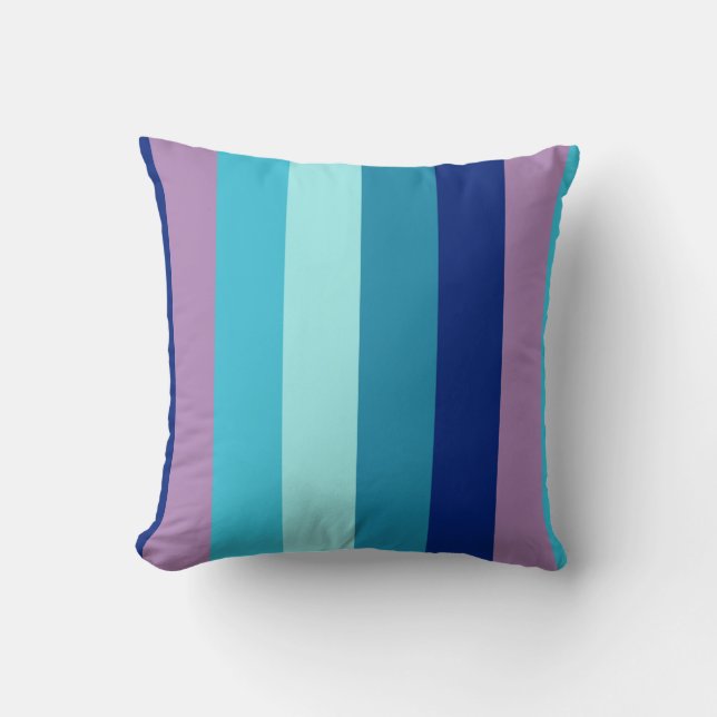 Aqua Daydream Striped Cushion (Front)