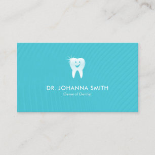 Aqua Dentist Smiling Tooth Dental Appointment Card