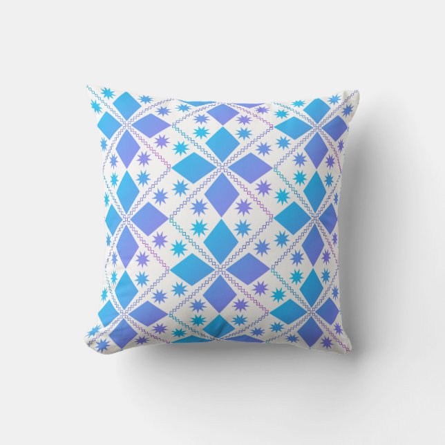 Aqua Diamond Fun | Half Drop | Miami Filter | Cushion (Front)