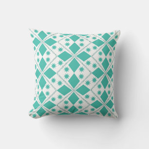 Aqua Diamond Fun Half Drop Tile Cushion