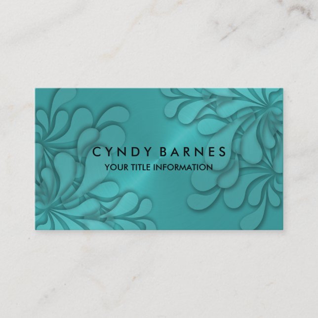 Aqua Dimensional Sheen Business Card (Front)