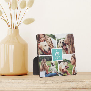 Aqua   Dog Mom Photo Collage Plaque