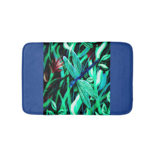 Aqua Dragonfly Bath Mat