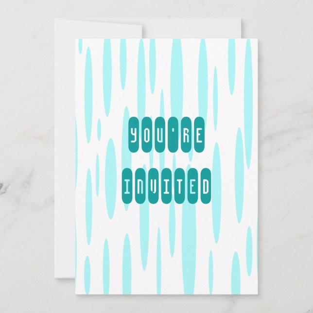 Aqua Dreads Invitation (Front)