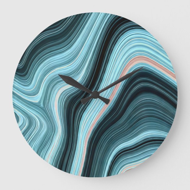 Aqua Drift Large Clock (Front)