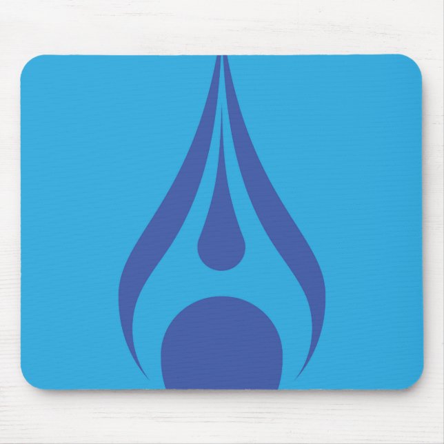 aqua drop ,water drop logo on mouse pad (Front)