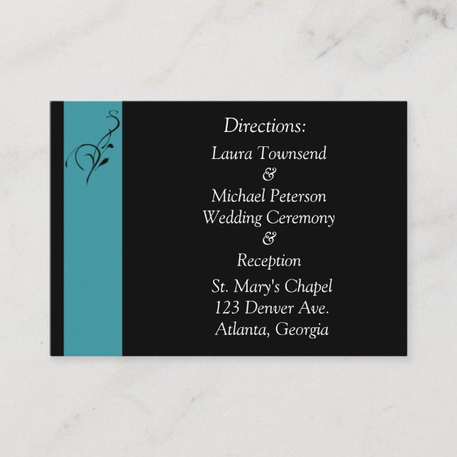 Aqua Elegance Direction Cards (Front)