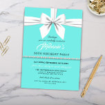 Aqua Elegant Fancy Tiffany Birthday Invitation<br><div class="desc">This aqua blue Tiffany theme birthday party invitation is perfect for any woman, girl or teen who has everything. Use the products in this collection for birthday party, promotional event, sweet sixteen, anniversary, bridal shower, breakfast at an elegant restaurant or any milestone party with a luxury aesthetic. Teal blue, white...</div>