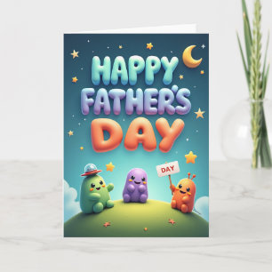 Aqua Fathers Day Card