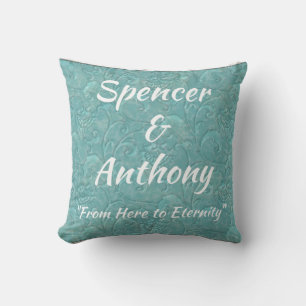 Aqua Faux Texture Cushion