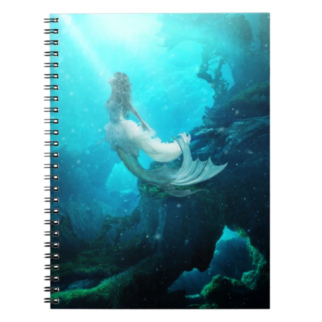 Aqua Fiona Mermaid Notebook (Front)