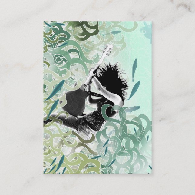 "Aqua Fire" Chubby Card (Front)