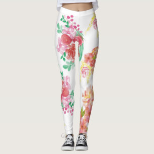 Aqua fleur leggings