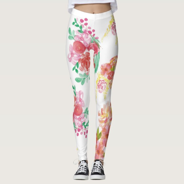 Aqua fleur leggings (Front)