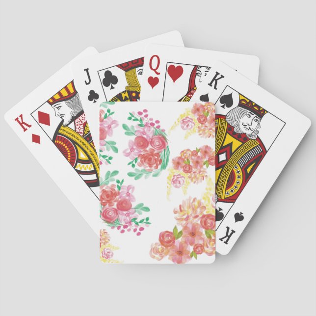 Aqua fleur playing cards (Back)