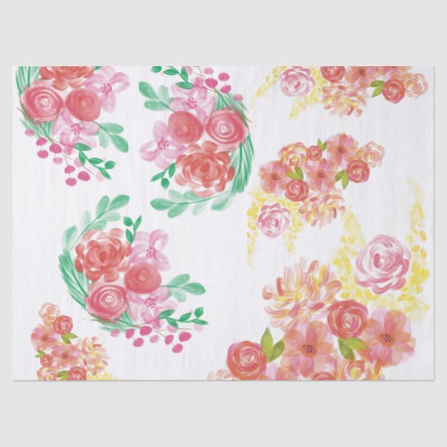Aqua fleur tissue paper (Front)