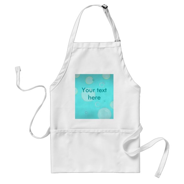 Aqua Floating circles and bubbles, aprons (Front)