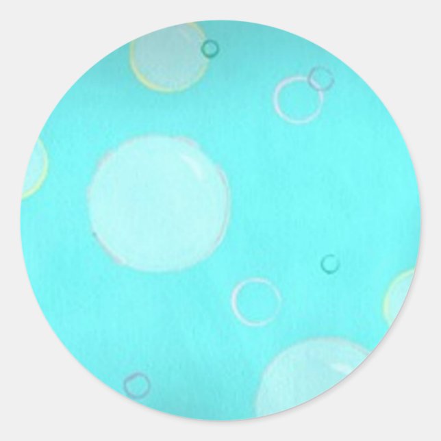 Aqua Floating circles and bubbles stickers (Front)