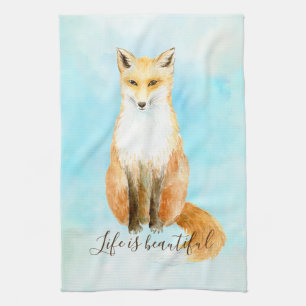 Aqua Fox             Tea Towel