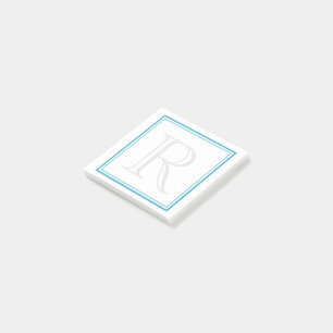 Aqua Frame Initial Post-it Notes