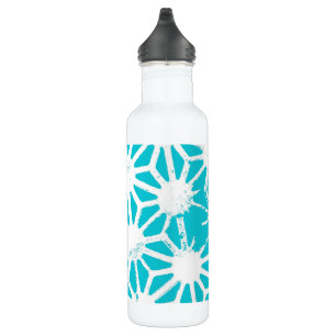 Aqua geometric pattern 710 ml water bottle