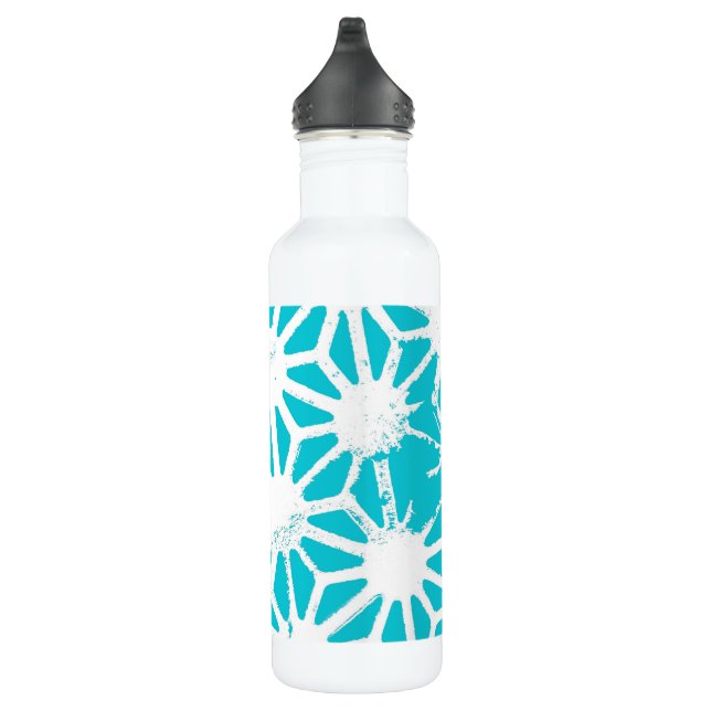 Aqua geometric pattern 710 ml water bottle (Right)