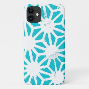Aqua geometric pattern iPhone 11 case