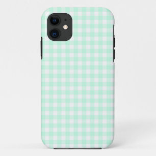 Aqua Gingham Check iPhone case