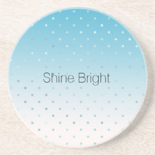 Aqua Glam Dots Ombre Coaster