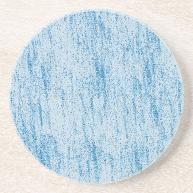 Aqua Glitter Abstract Coaster (Front)