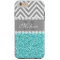 AQUA GLITTER, GRAY CHEVRON, MONOGRAMMED