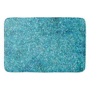 Aqua Glitz Glitter Sparkle       Bath Mat