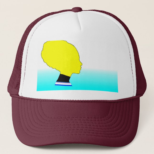 Aqua Glow Profile – Pop Art Trucker Cap (Front)