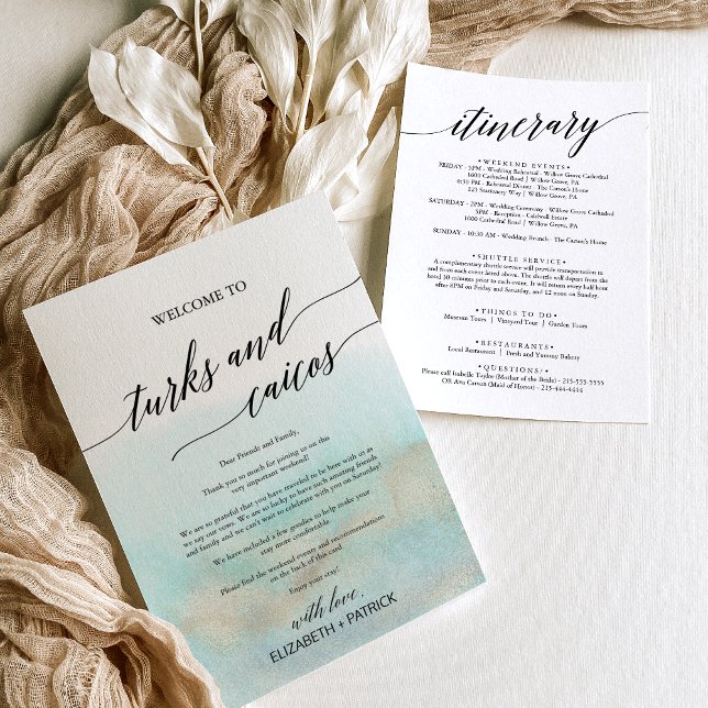 Aqua Gold Turks Caicos Welcome Letter Itinerary (Aqua Gold Turks Caicos Welcome Letter Itinerary)