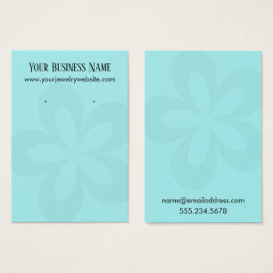 Aqua Graphic Flower 1 Earring Holder Display Cards