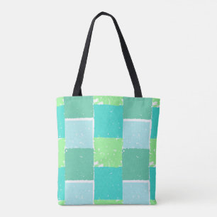 Aqua Green Mint colours pattern Bag