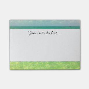 Aqua Green Ocean   Turks and Caicos Photo Post-it Notes